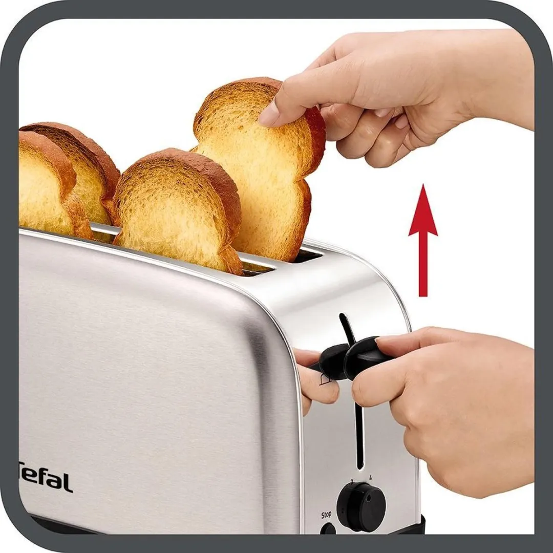 Tefal Ultra Mini TL330D Broodrooster 4 Sneden - 1400W - RVS