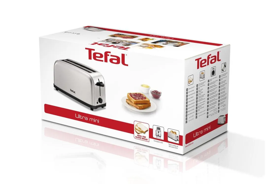 Tefal Ultra Mini TL330D Broodrooster 4 Sneden - 1400W - RVS