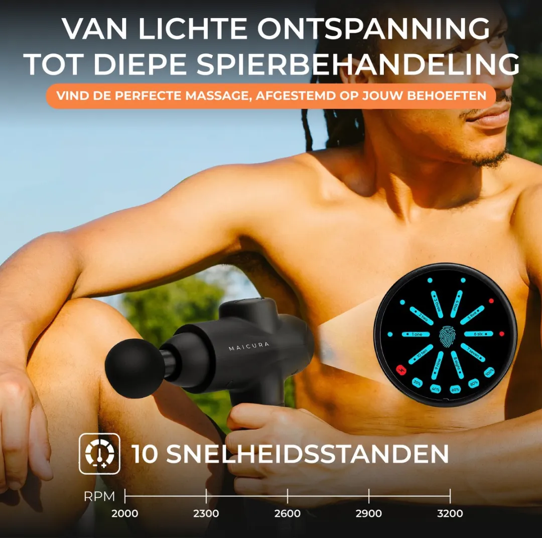 Maicura PRO SE - Massage Gun - Professioneel - Massage Apparaat - Massage Pistool - 10 massagekoppen
