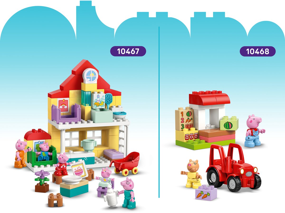 LEGO DUPLO Peppa Big Treinrit met Opa Big Educatief Trein Speelgoed voor Peuters - 10466