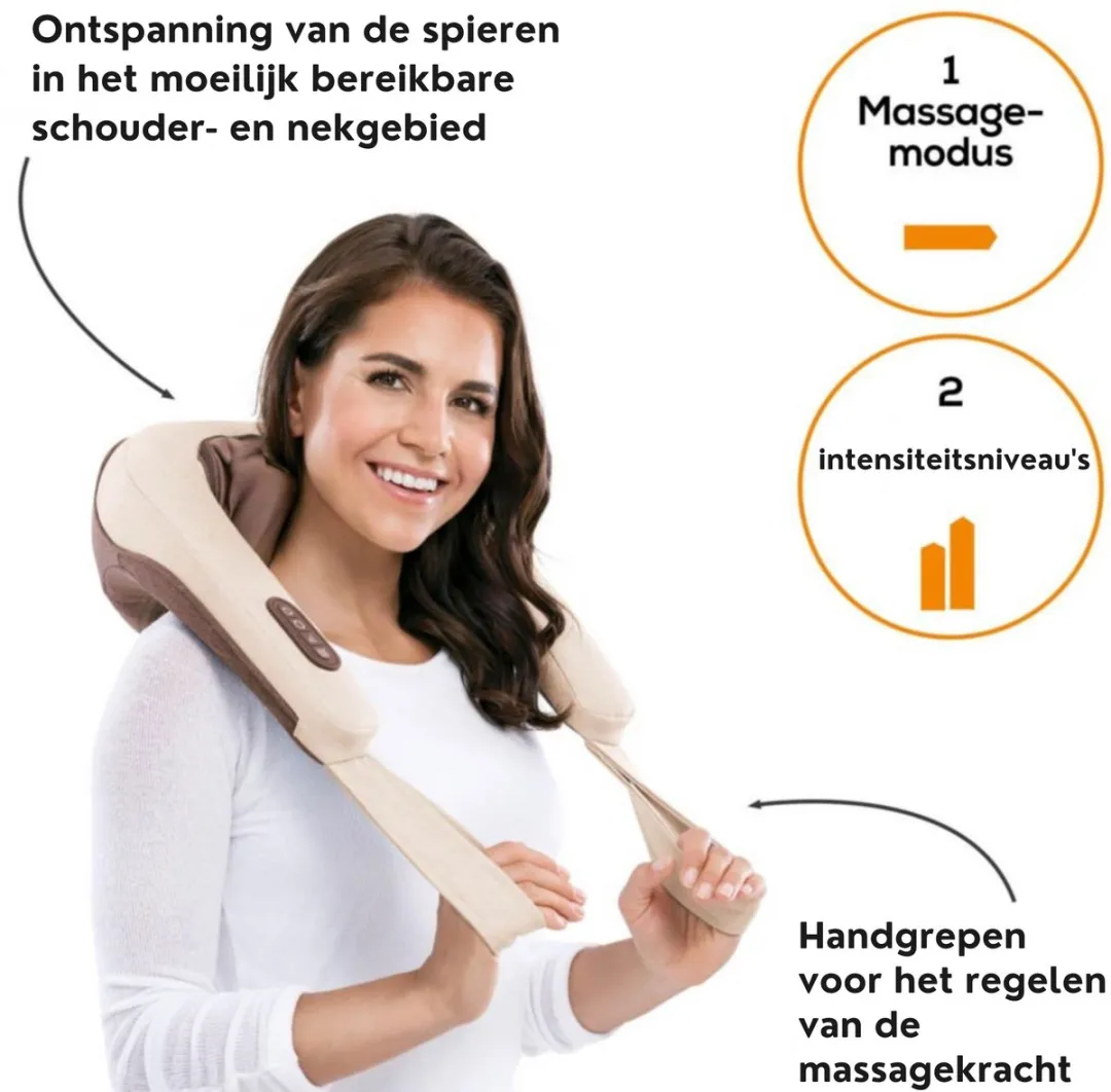 Beurer MG 153 4D Shiatsu Massageapparaat - Nek/Rug/Schouders - 6 Koppen - Verwarming