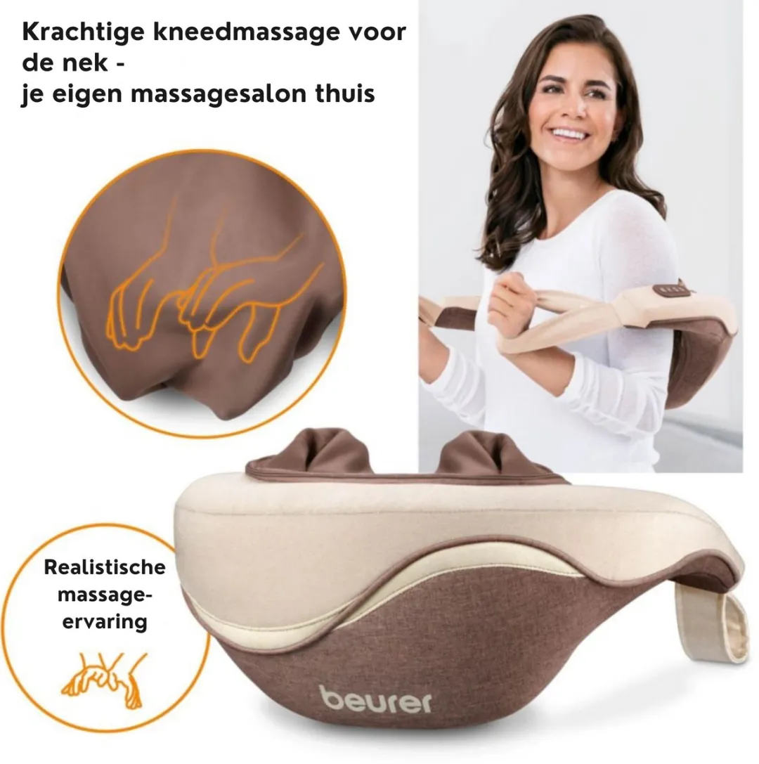 Beurer MG 153 4D Shiatsu Massageapparaat - Nek/Rug/Schouders - 6 Koppen - Verwarming