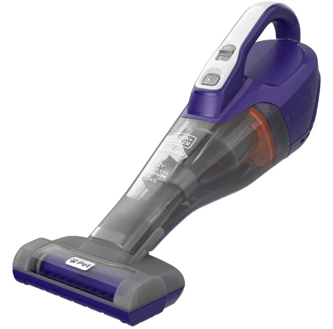 BLACK+DECKER PET Dustbuster DVB315JP Kruimeldief - 0,4L - 22 Airwatts - Paars/Wit