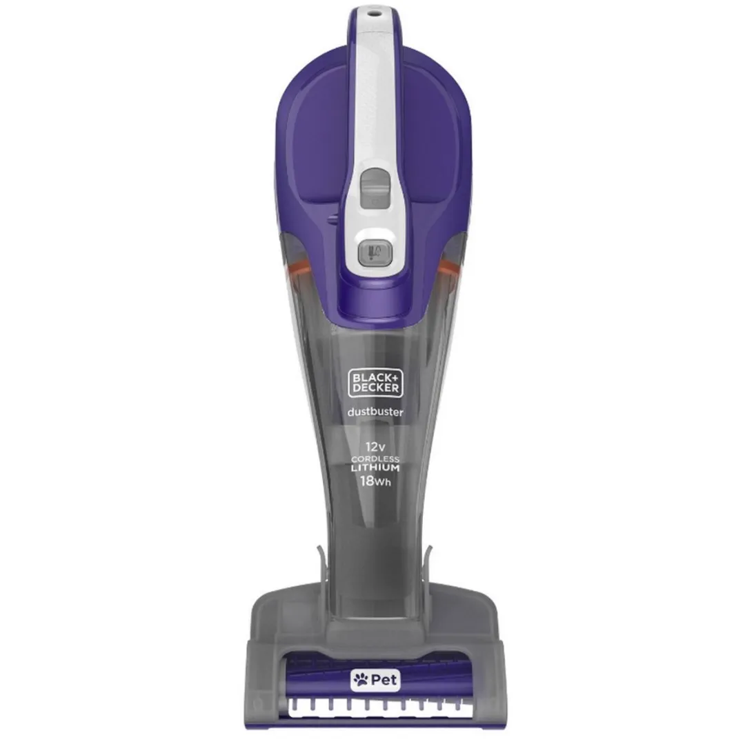 BLACK+DECKER PET Dustbuster DVB315JP Kruimeldief - 0,4L - 22 Airwatts - Paars/Wit