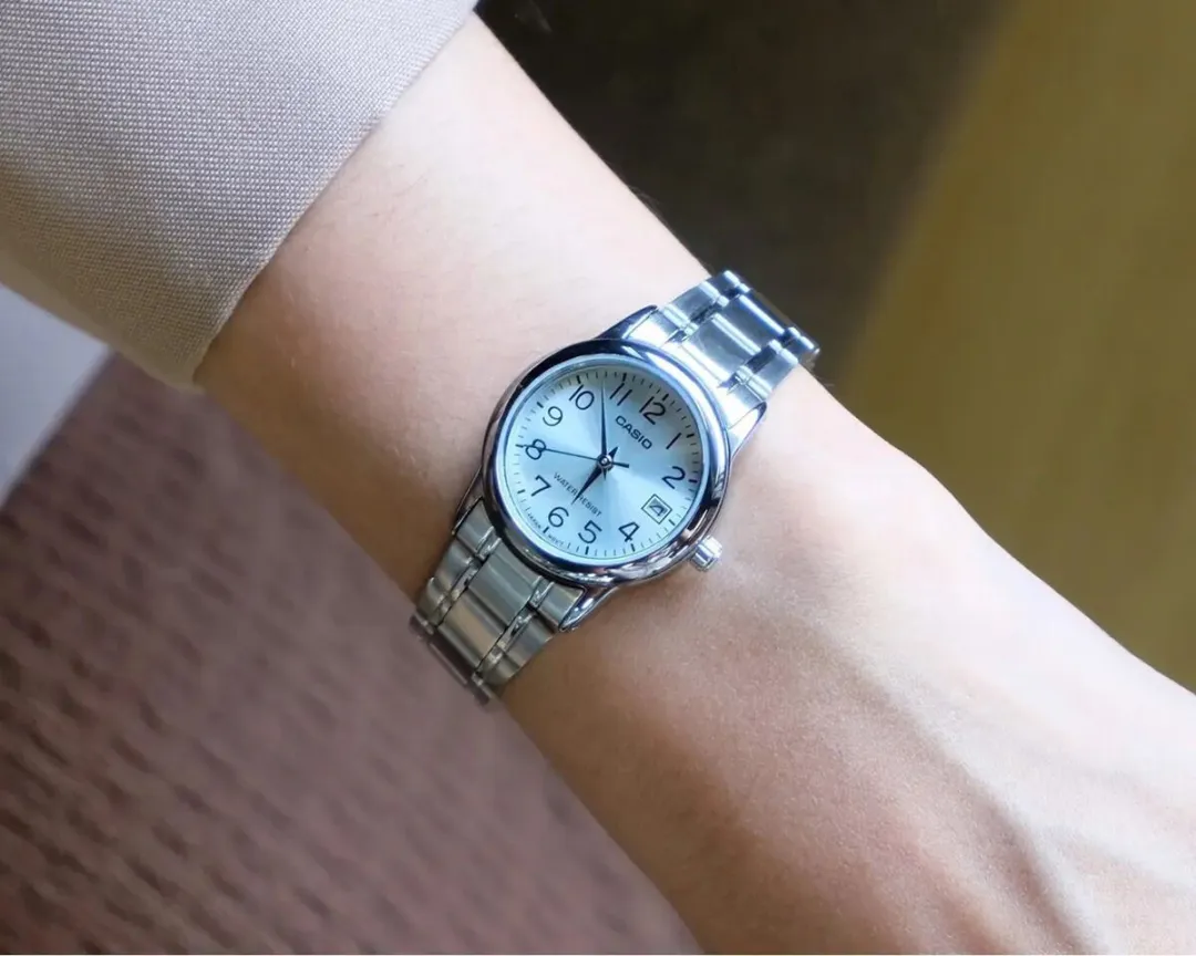 Casio Collection LTP-V002D-2B Dameshorloge - WR30 - Zilver/Turquoise - afbeelding 6 van 6