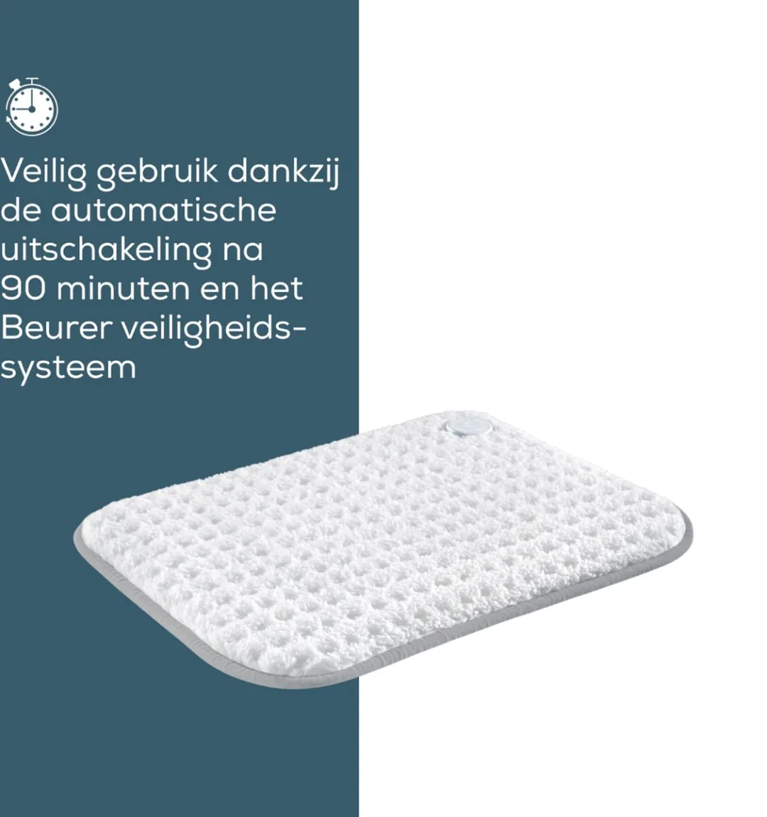 Beurer HK 42 Supercosy Warmtekussen 44x33cm - 6 standen - Wit-Grijs