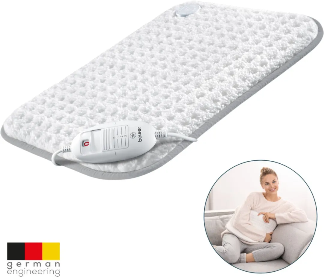 Beurer HK 42 Supercosy Warmtekussen 44x33cm - 6 standen - Wit-Grijs