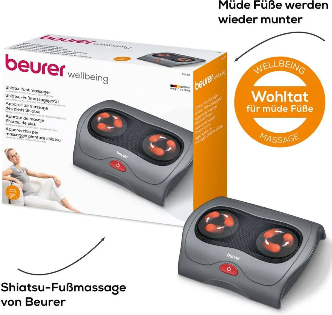 Beurer FM 39 Shiatsu Voetmassageapparaat - 6 Koppen - Grijs - afbeelding 6 van 6