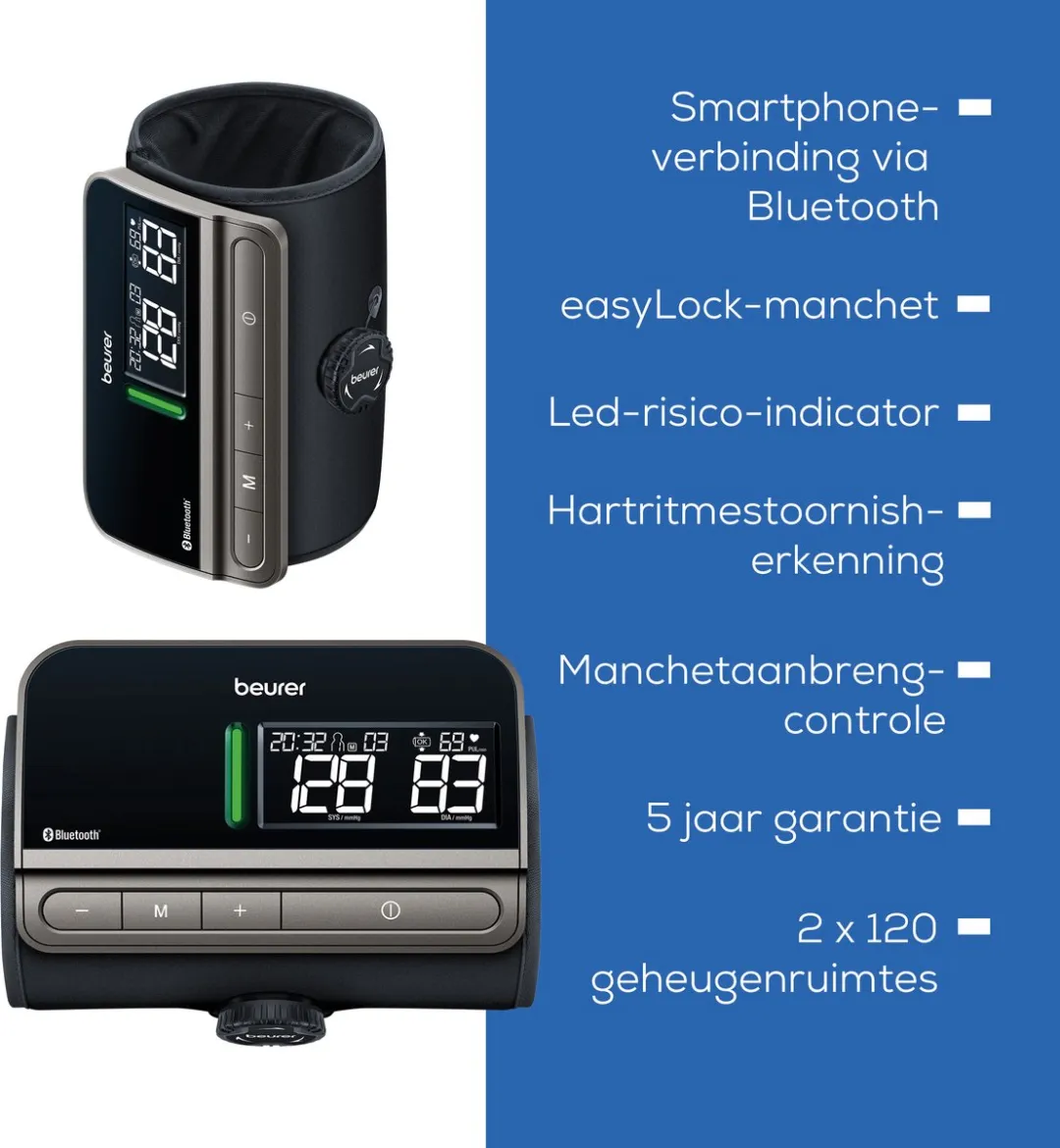 Beurer BM 81 Bloeddrukmeter - 2 Gebruikers - Bluetooth