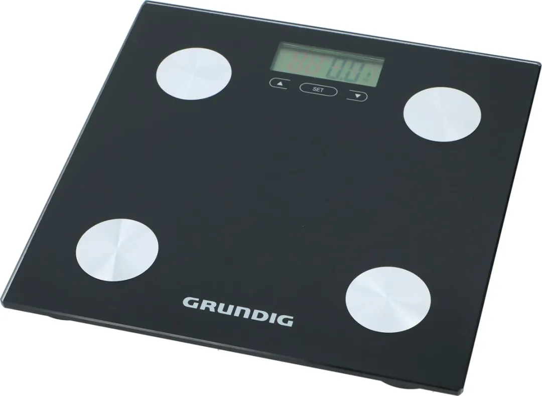 Grundig Weegschaal Lichaamsanalyse 180kg - 12 Personen - Zwart