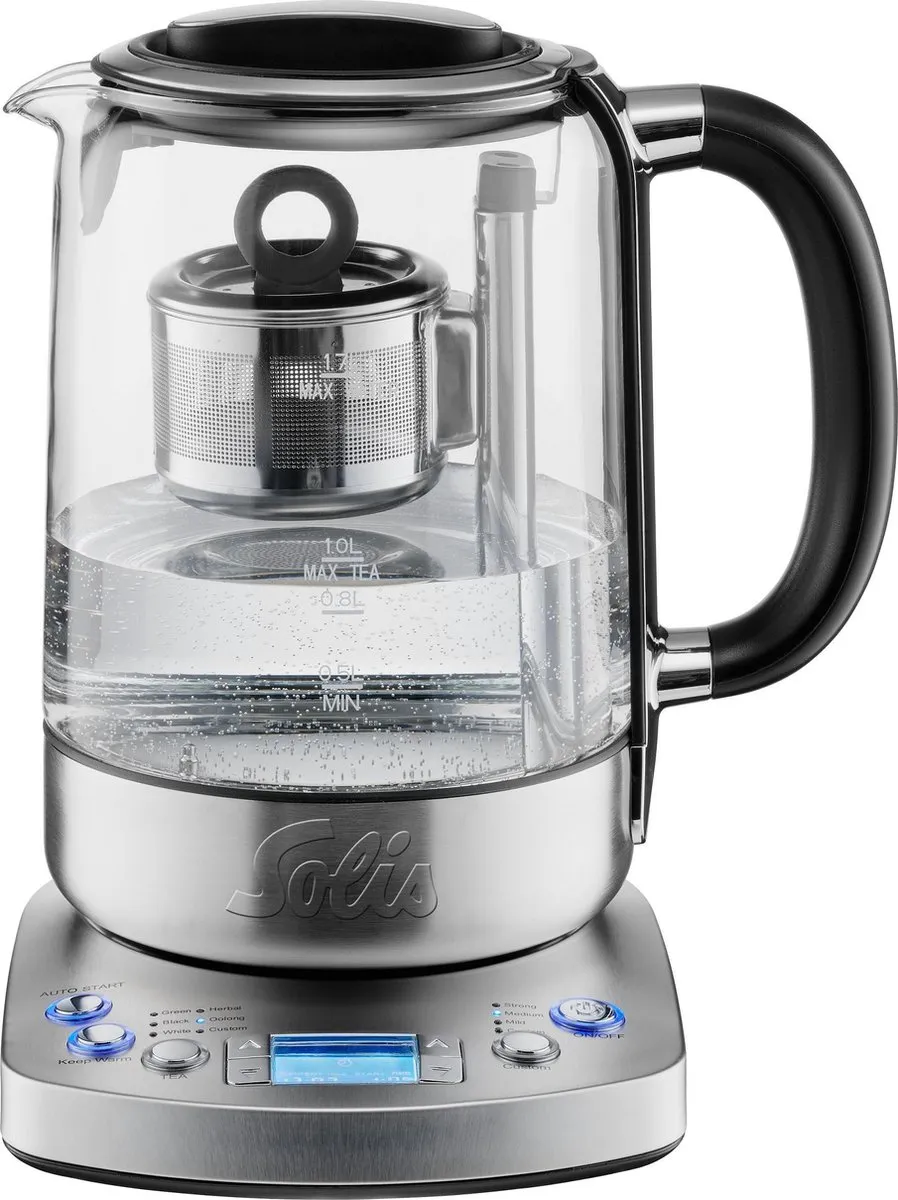 Solis 5518 Automatische Theemaker Waterkoker 1.7L - 6 Programma's - Zilver