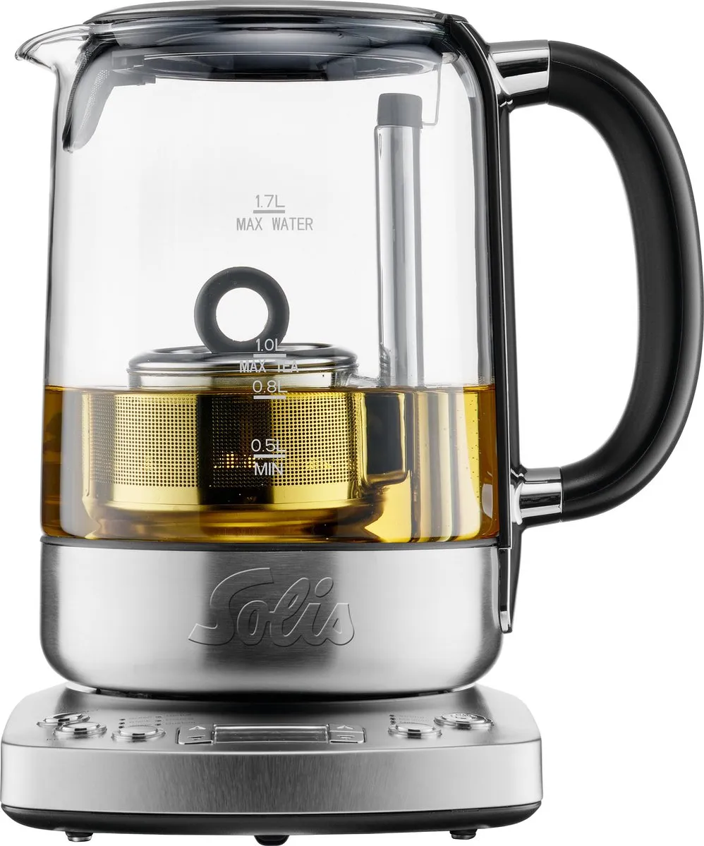 Solis 5518 Automatische Theemaker Waterkoker 1.7L - 6 Programma's - Zilver