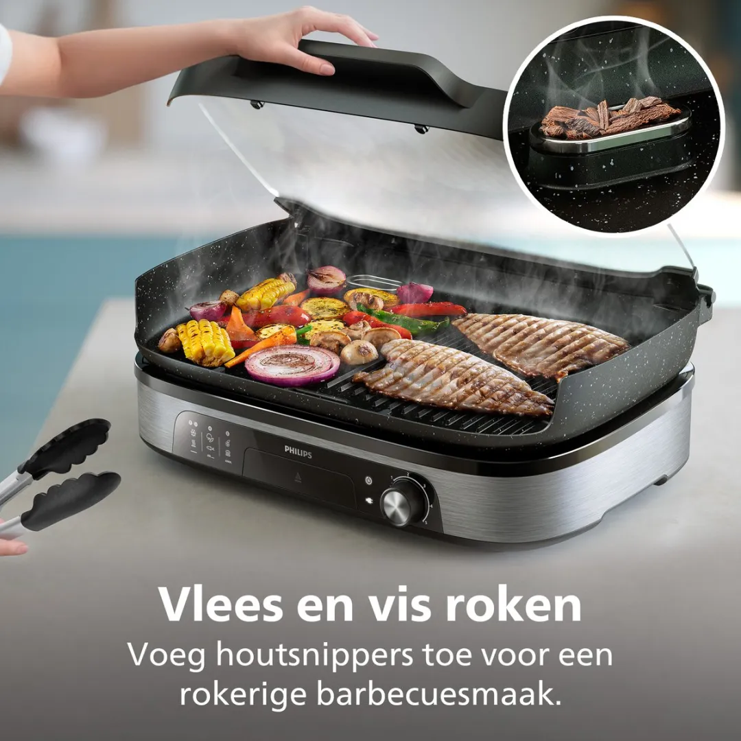 Philips Tafelgrill HD6212/90 2400W - 2 Platen