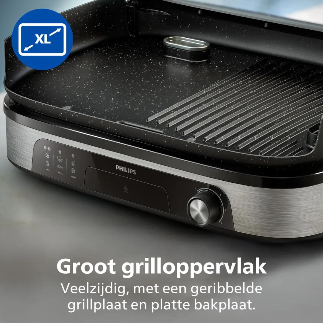 Philips Tafelgrill HD6212/90 2400W - 2 Platen - afbeelding 6 van 6
