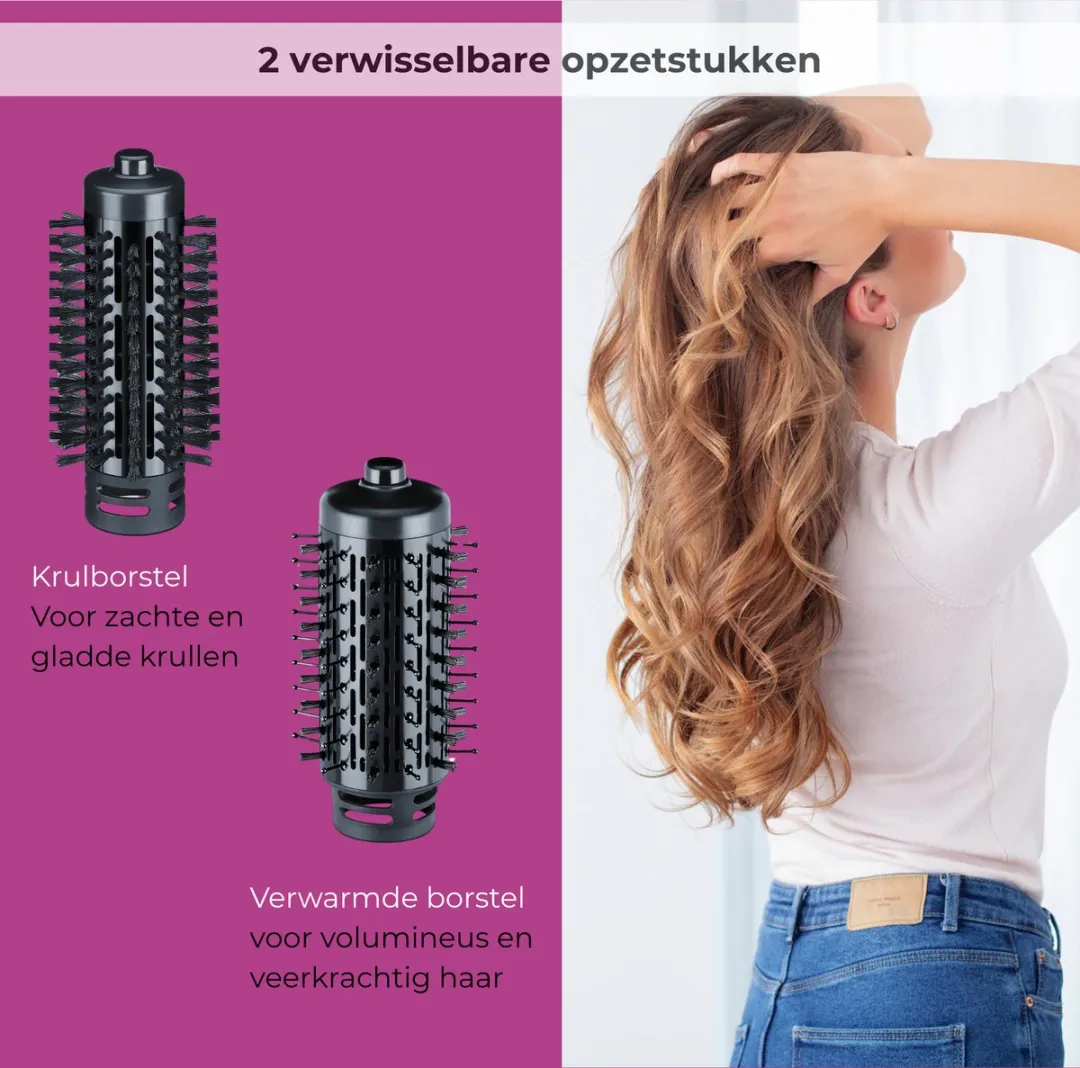 Beurer HT 80 Roterende Föhnborstel 1000W - Zwart/Brons