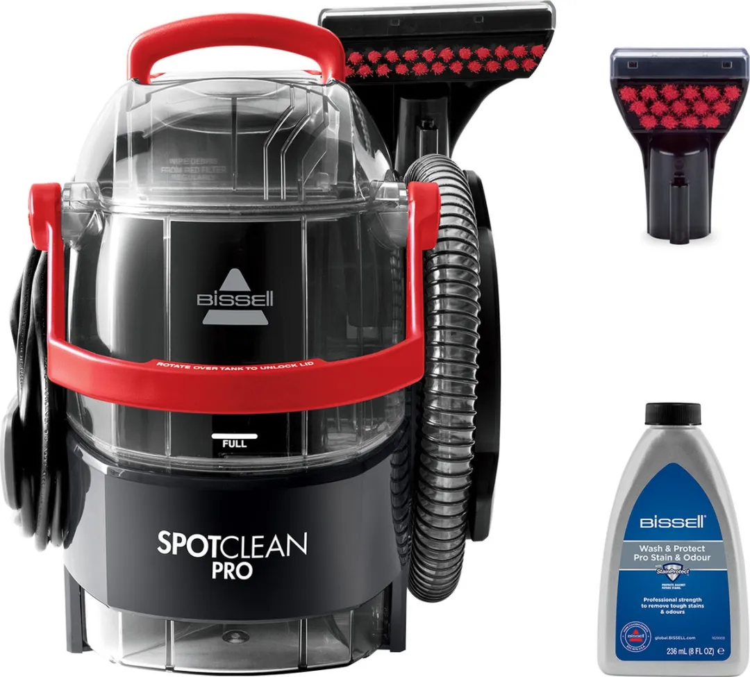 BISSELL SpotClean Pro Draagbare Vlekkenreiniger - Professionele Reiniging met 750W Motor - Tapijtreiniger voor Bank, Auto & Matras - Carpet Cleaner Apparaat - XL Tankcapaciteit - Reinigingsmachine - Zetelreiniger - 1558N