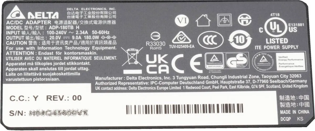 ASUS N180W-02 Oplader 180W - Laptop