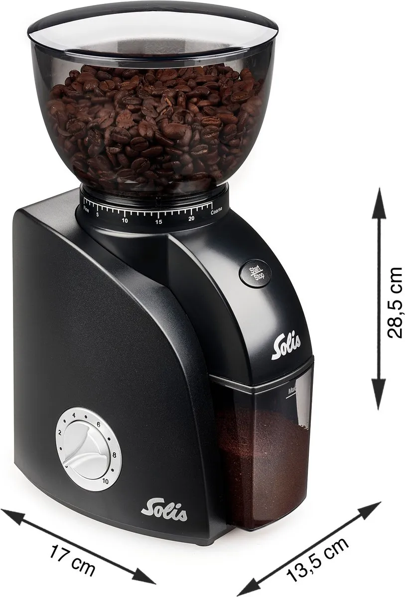 Solis Scala Zero 1662 Koffiemolen - 24 Maalinstellingen - Zwart