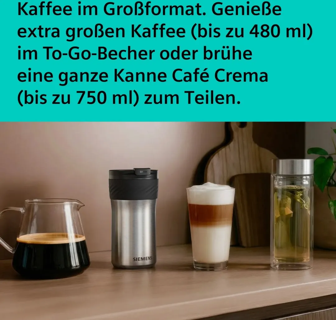Siemens EQ.700 TQ725E03 Volledig Automatische Espressomachine - 2,4L - Zwart