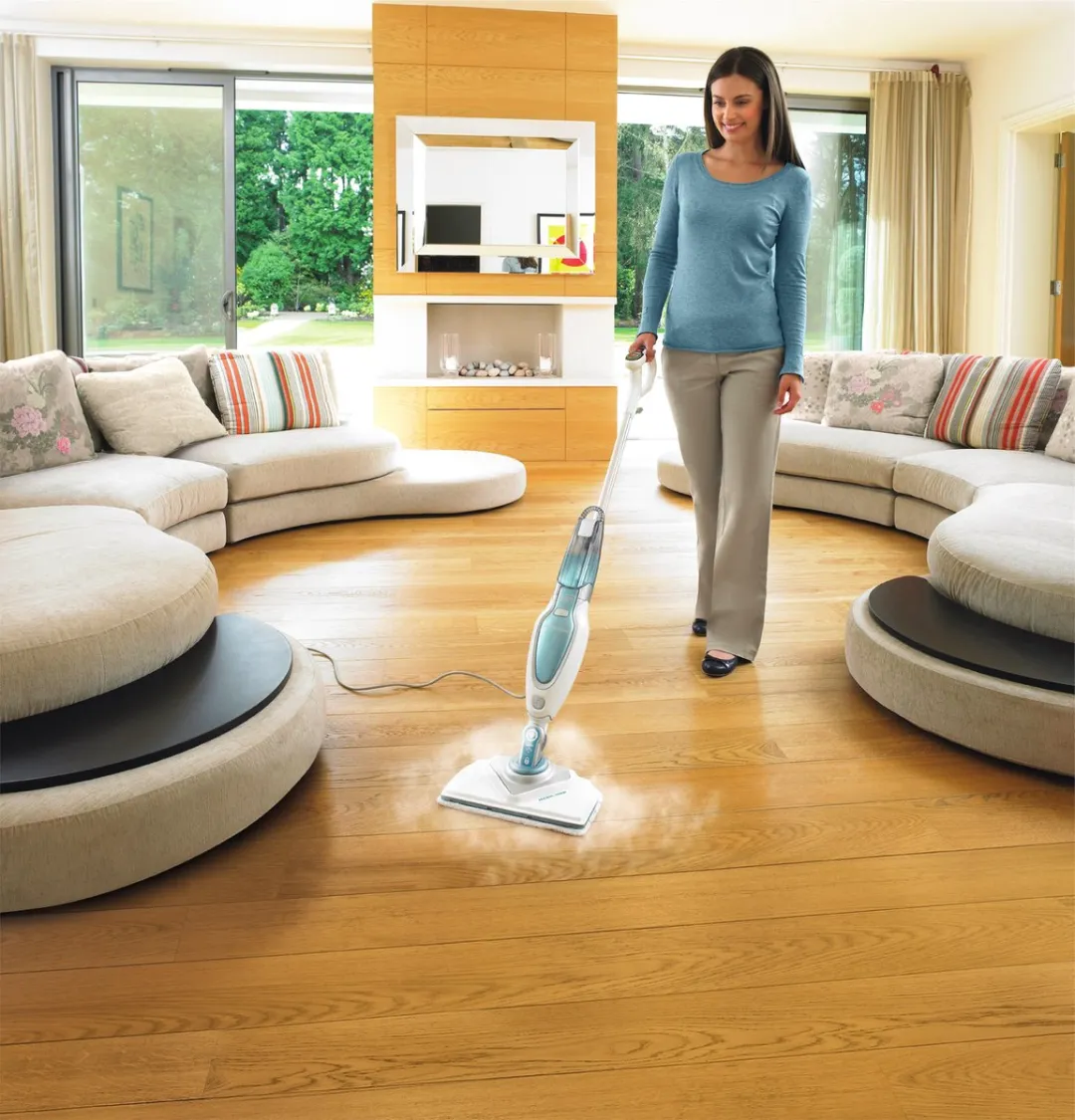 BLACK+DECKER STEAM MOP FSM1630 Stoomdweil - 1600W - 0,5L - Blauw/Wit - afbeelding 6 van 6