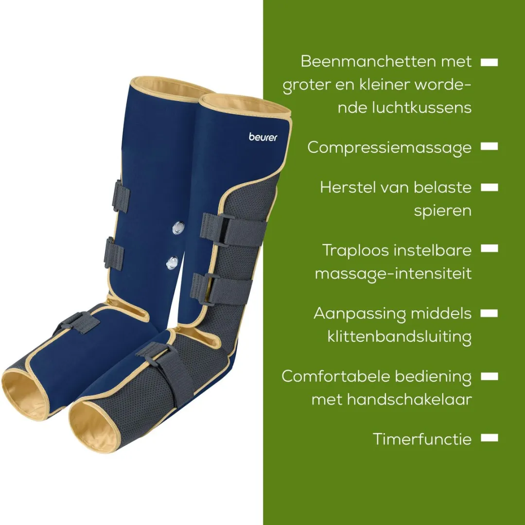 Beurer FM 150 Luchtmassage Been- & Voetmassageapparaat - 2 Manchetten - Blauw-grijs