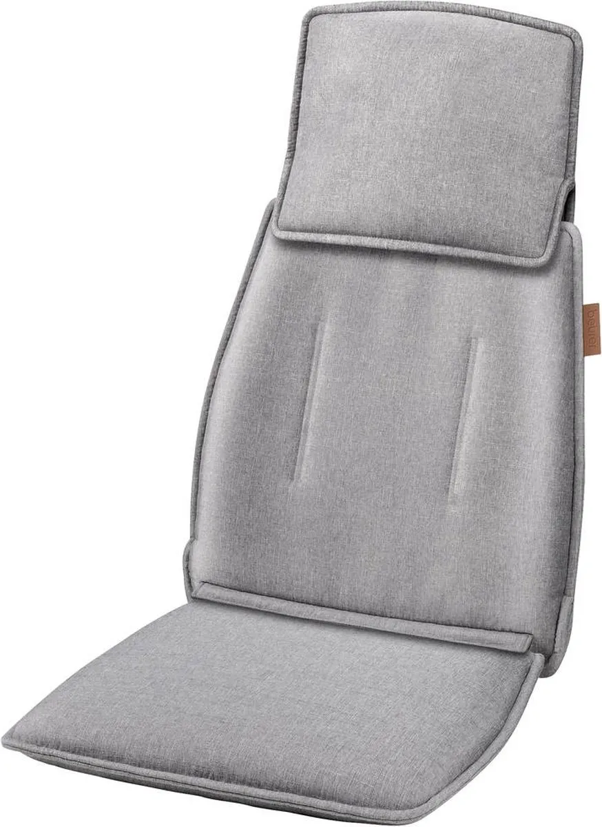 Beurer MG 330 Grey Shiatsu Massagekussen - Massagestoel - Verstelbaar nekgedeelte - 4 Massagekoppen paarsgewijs roterend - 2 Intensiteitsniveaus - Wasbare hoes - 3 Jaar garantie - Grijs