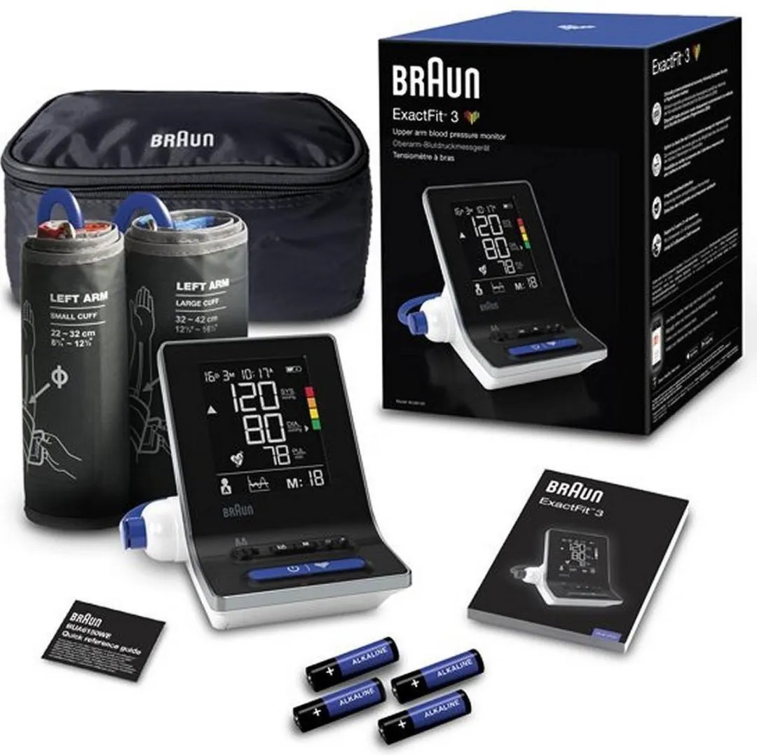 Braun ExactFit 3 BUA6150WE Bovenarm Bloeddrukmeter - 2 Gebruikers