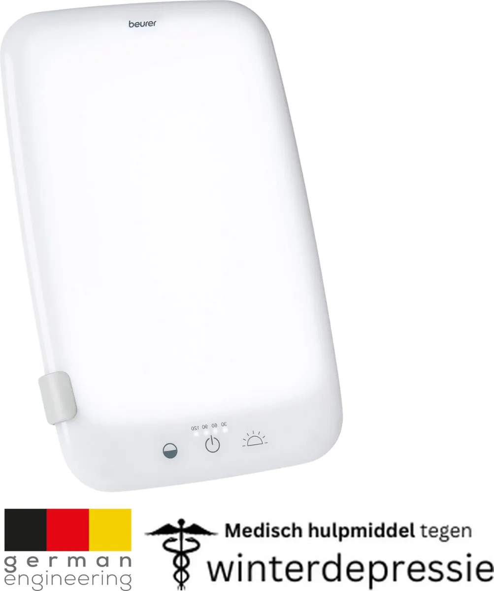 Beurer TL 35 Daglichtlamp – Lichttherapie lamp 10 000 Lux – Dimbaar & met Timer – Compact: Thuis, op Bureau & Onderweg – Medisch Gecertificeerd – Flikkervrij & UV-vrij – 3 Jaar Garantie