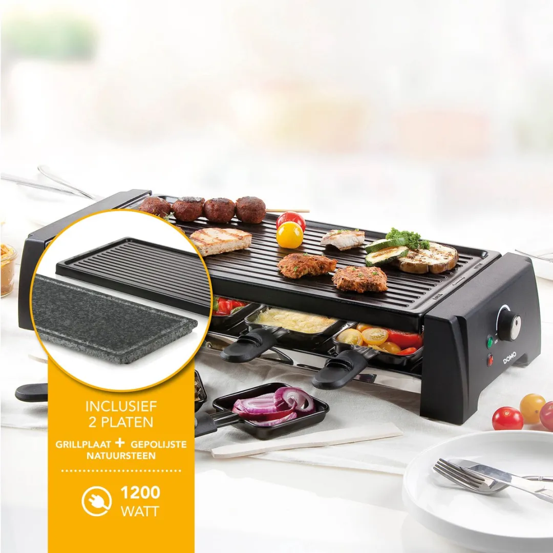 Domo DO9189G Gourmetstel 8 Personen - 1200W - Zwart