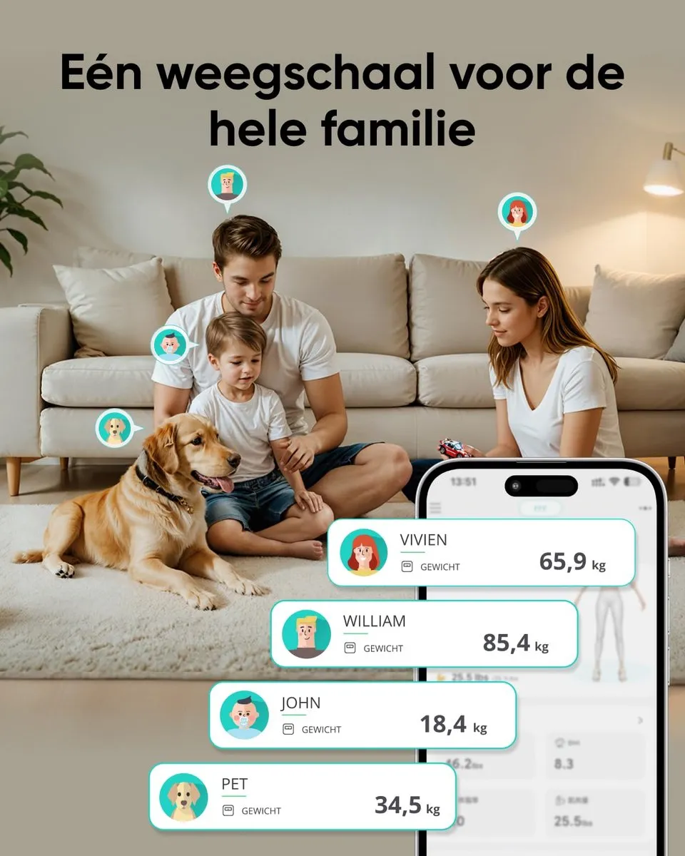 Eufy C20 Slimme Personenweegschaal - 16 Meetwaarden - Bluetooth - Zwart