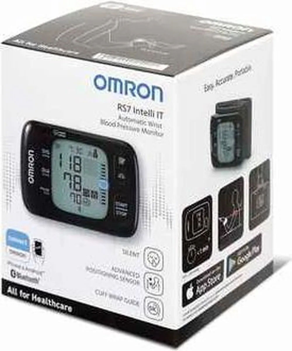 Omron RS7 Intelli IT HEM-6232T-E Polsbloeddrukmeter - Zwart