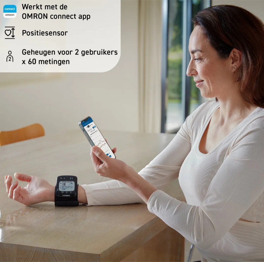 Omron RS7 Intelli IT HEM-6232T-E Polsbloeddrukmeter - Zwart