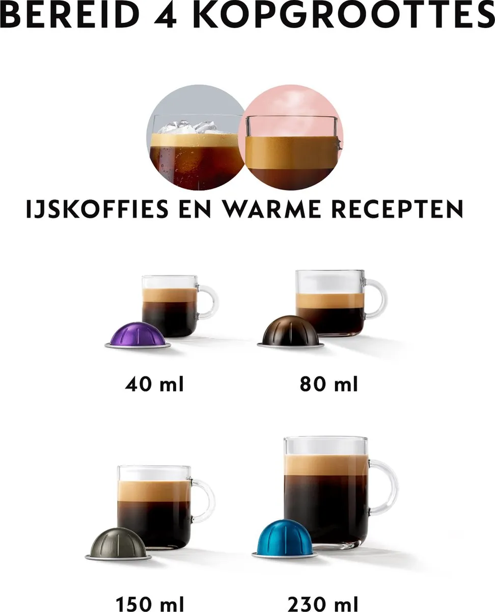De'Longhi Nespresso Vertuo Pop ENV90.A Koffiecupmachine - Blauw