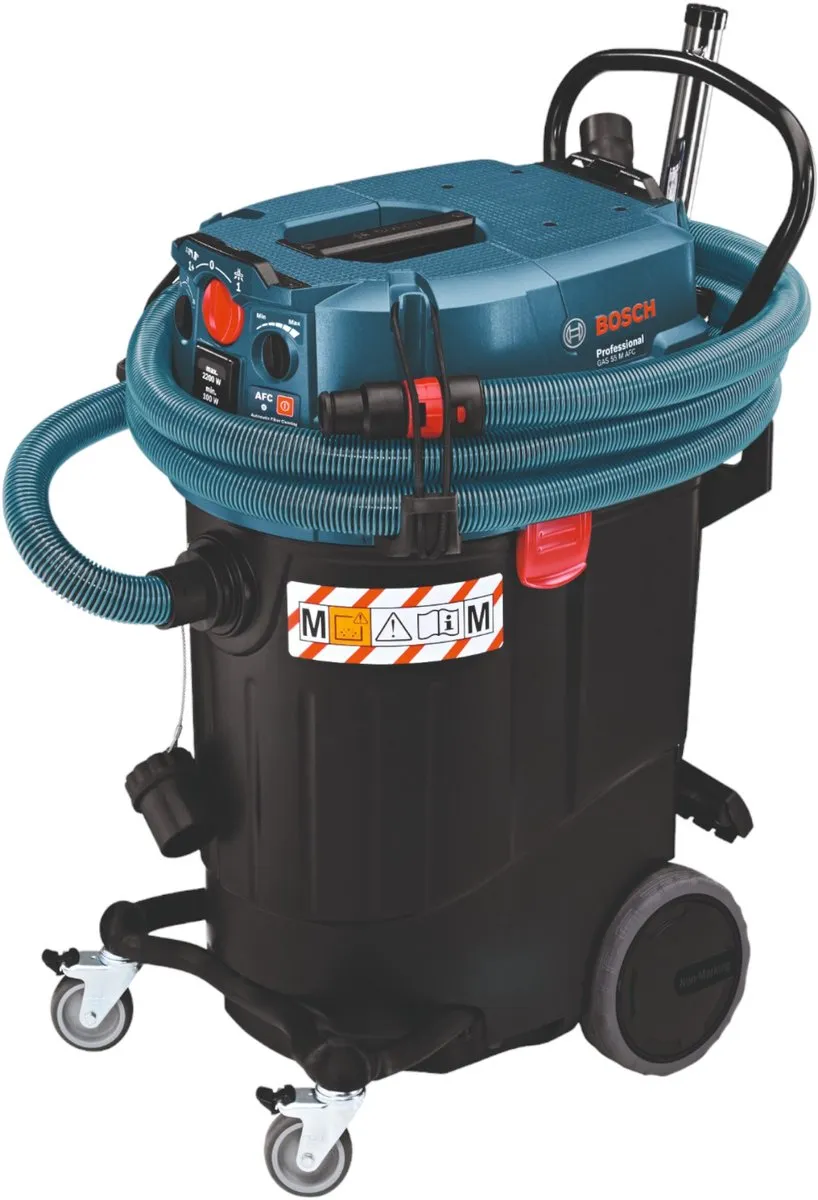 Bosch Professional GAS 55 M AFC Stofzuiger - 1200W - 55L - Zwart/Blauw