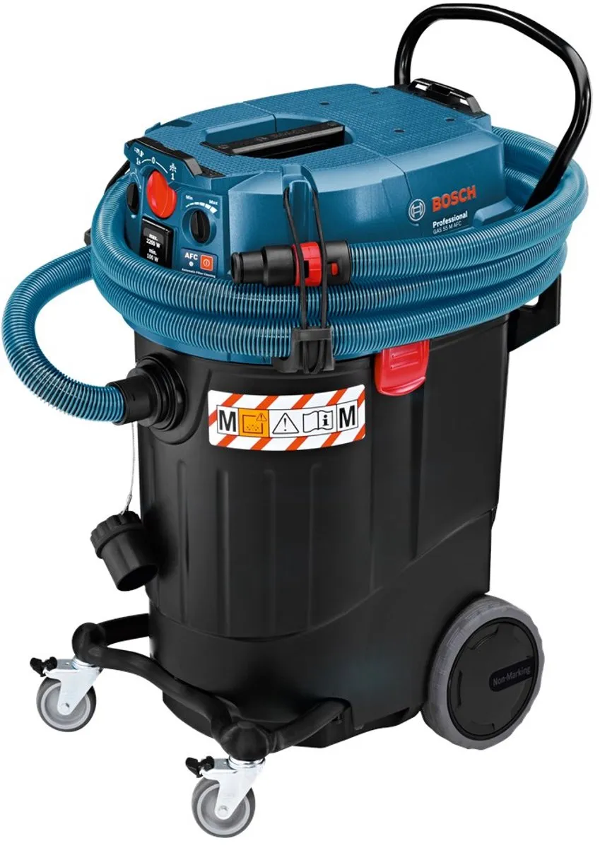 Bosch Professional GAS 55 M AFC Stofzuiger - 1200W - 55L - Zwart/Blauw