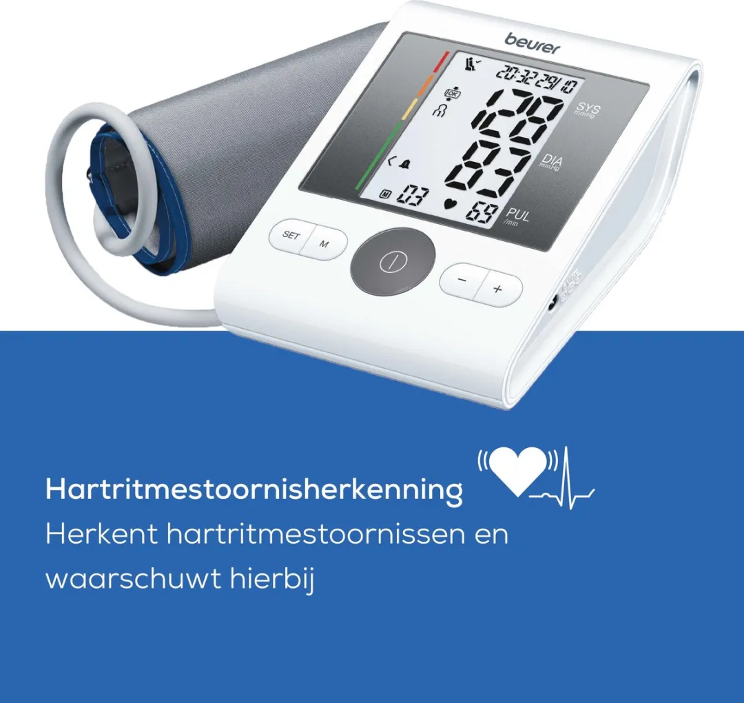 Beurer BM 28 Bloeddrukmeter Bovenarm - 120 Metingen - 4 Personen