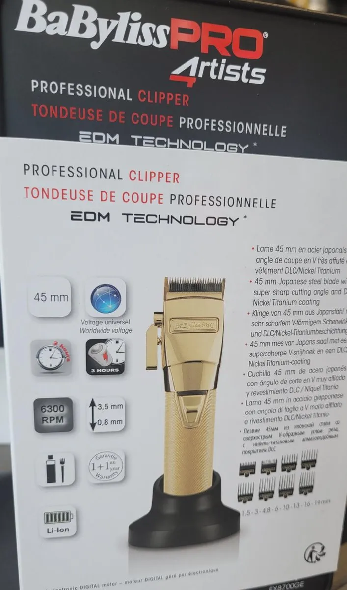 BaBylissPRO GoldFx Duo-Pack FX8700GE + FXFS2GE Tondeuse - Goud