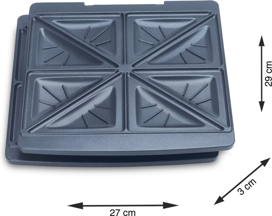 Solis 72013 Sandwichplaten - 2 Stuks - Zwart