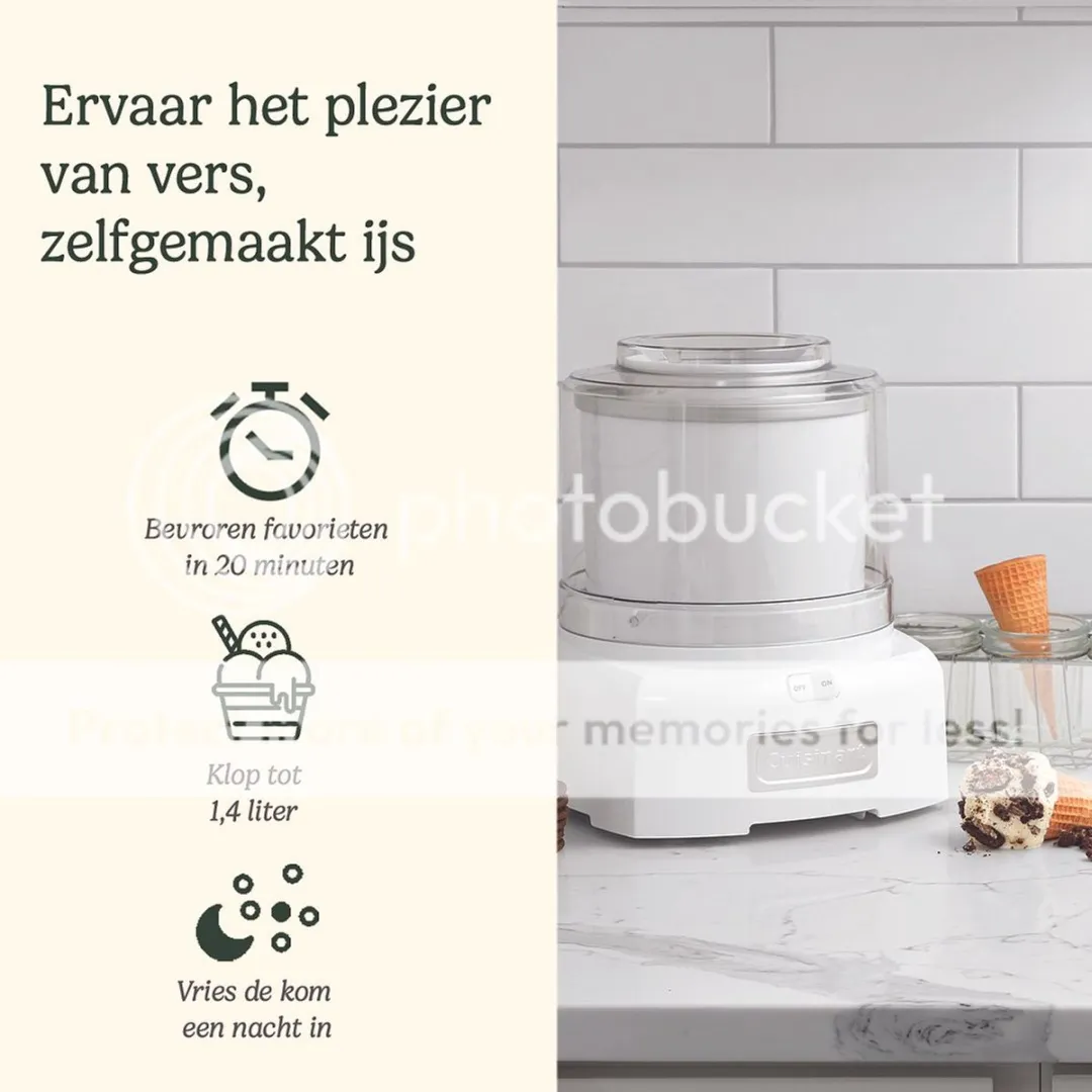 Cuisinart Cool Scoops IJsmachine ICE21E - 1,4L - Grijs
