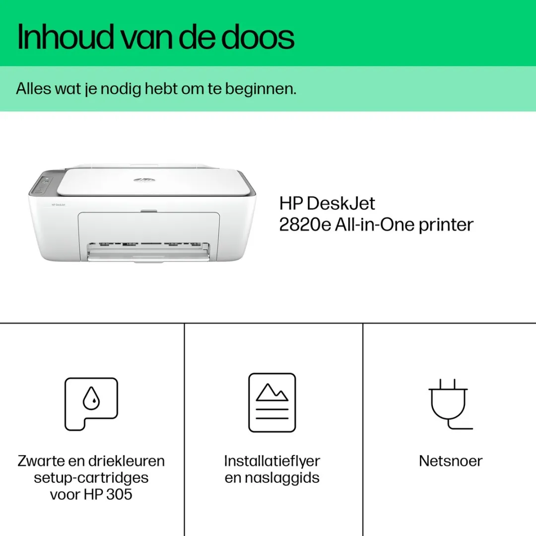 HP DeskJet 2820e 588K9B All-in-One Printer - Grijs