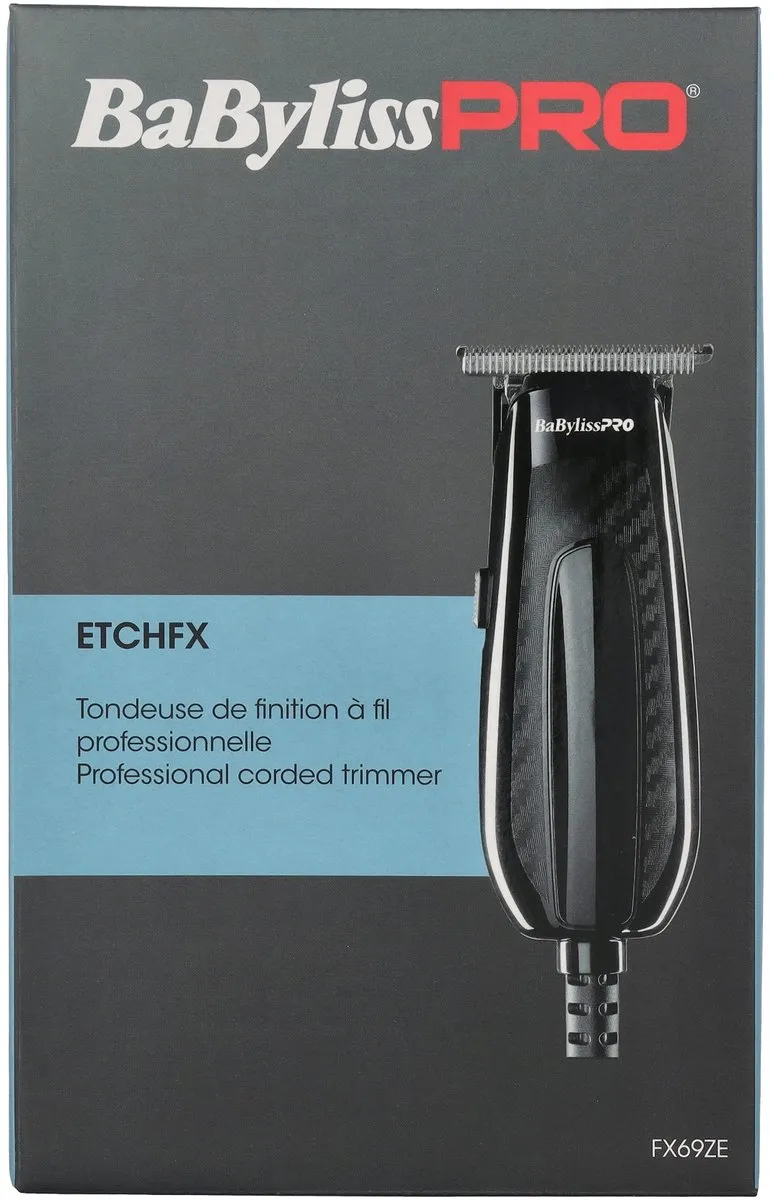 BaBylissPRO EtchFX FX69ZE Trimmer - Zwart - 4 Opzetkammen