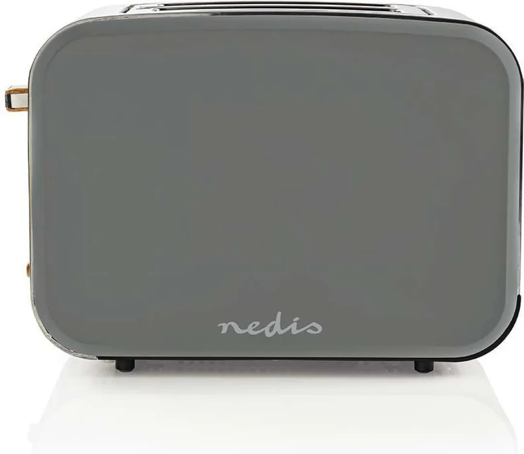 Nedis Soft-Touch Broodrooster 2 Sleuven KABT510EGY - 900W - Grijs