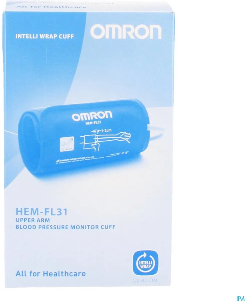 Omron Intelli Wrap Manchet HEM-FL31 - 22-42cm - Zwart - afbeelding 6 van 6