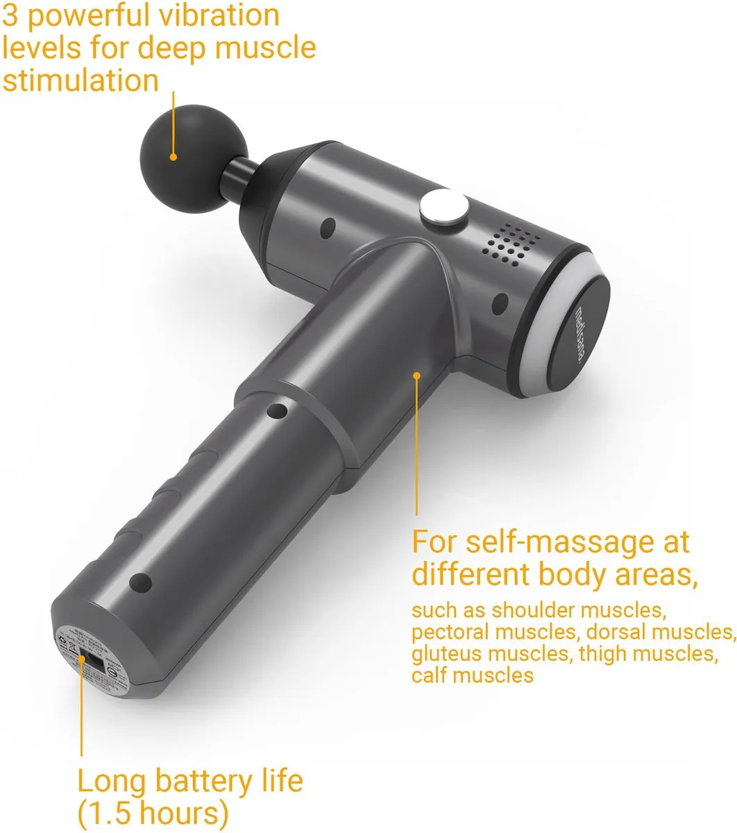 Medisana MG 500 Massagegun Pro - 4 Koppen - Zwart - afbeelding 6 van 6