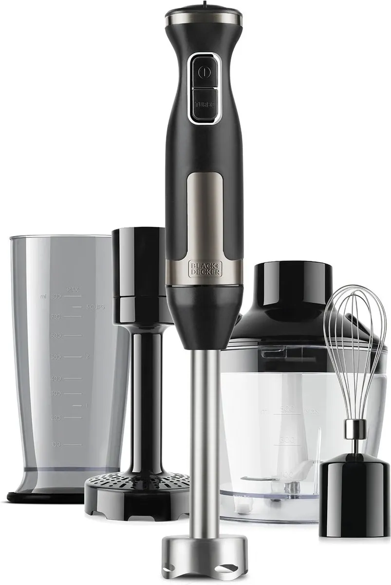 BLACK+DECKER BXHBA1500E Blender & Staafmixer 1500W - Zwart/RVS