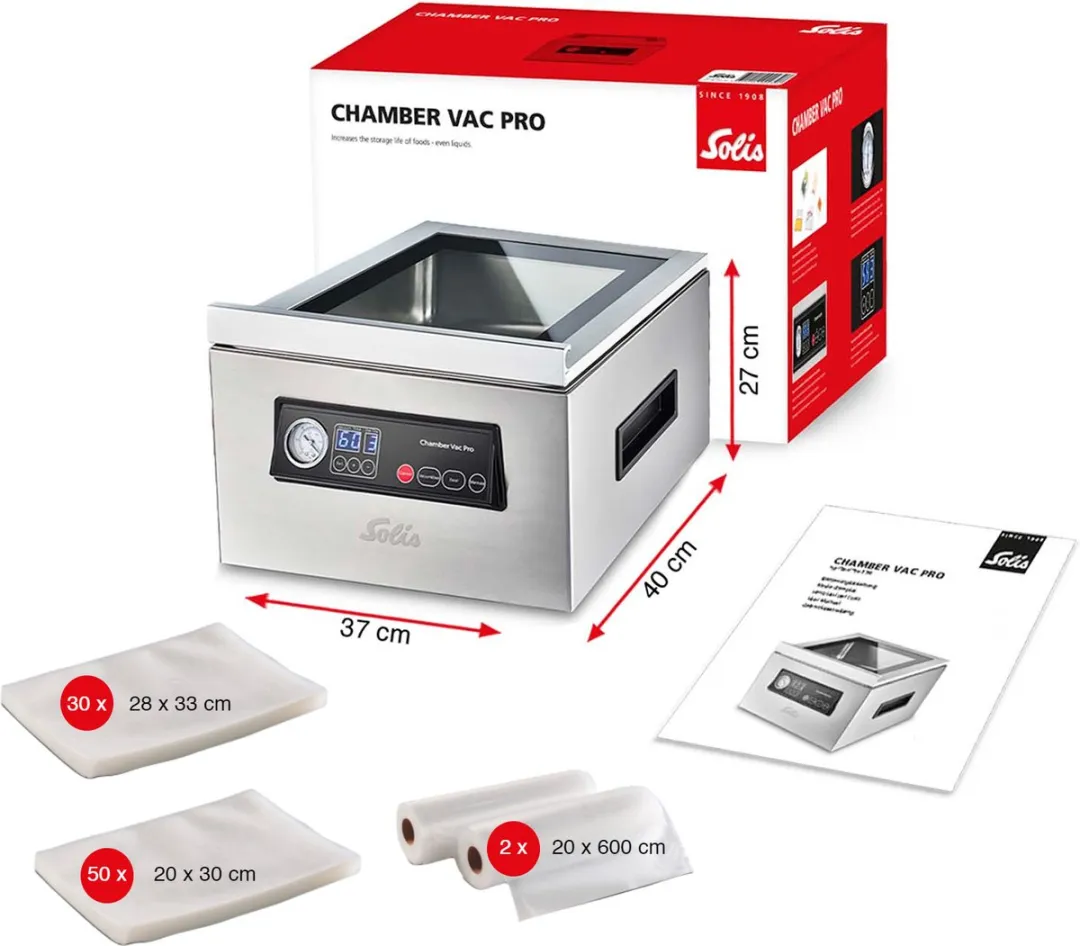 Solis Chamber Vac Pro 5702 Vacuümrolmachine - 350W - Zilver - afbeelding 6 van 6