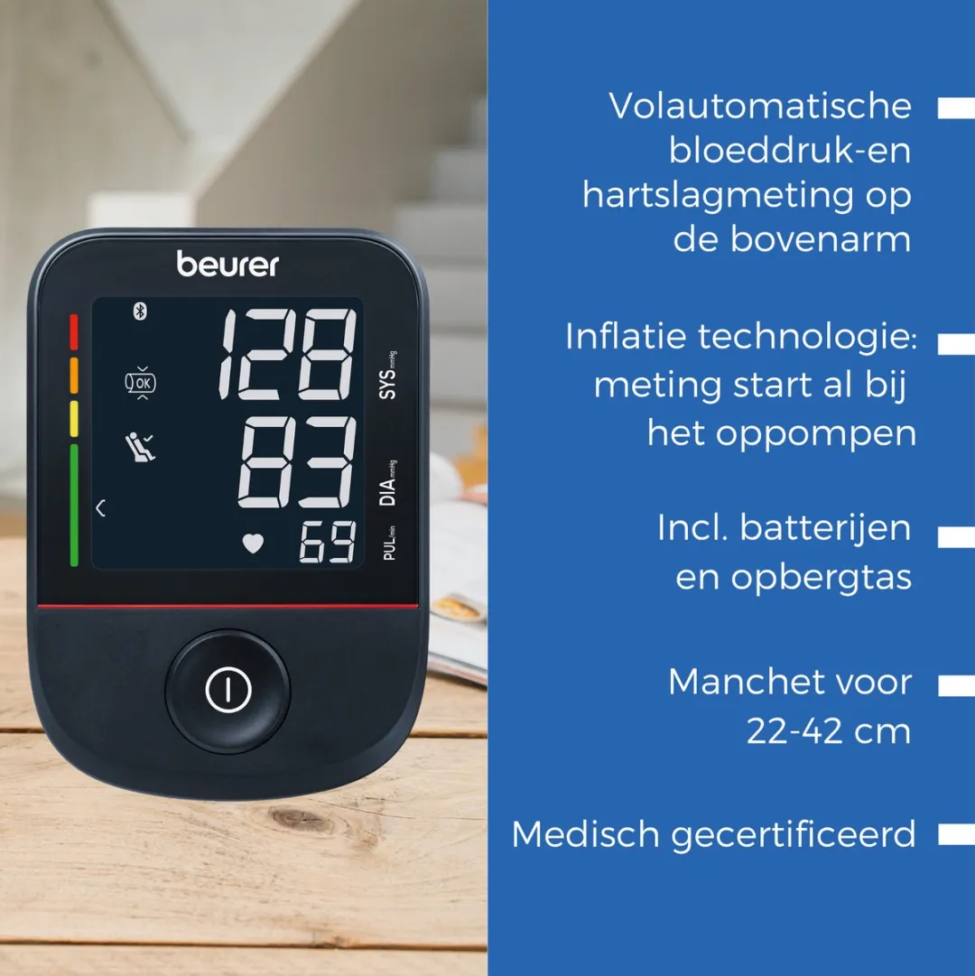 Beurer BM 48 Bloeddrukmeter - Bluetooth - 120 Metingen