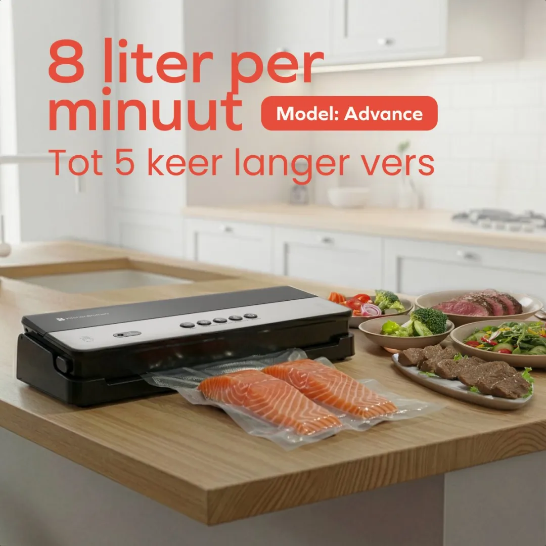 KitchenBrothers KB1004219 Vacuüm Sealer - 125W - 4 Standen - Zwart