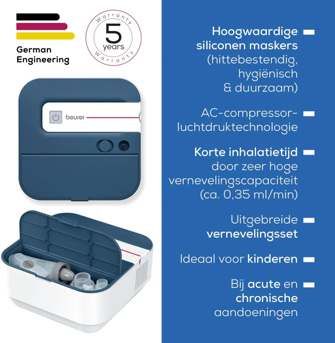 Beurer IH 28 Pro Aerosoltoestel - Vernevelaar - 0,35ml