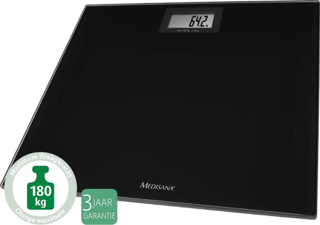 Medisana PS 402 Personenweegschaal - 180 kg - Zwart